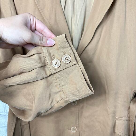 Tularosa Jacket Winonah Belted Button Front Oversize Pockets Tencel Neutral XLs - Picture 8 of 11